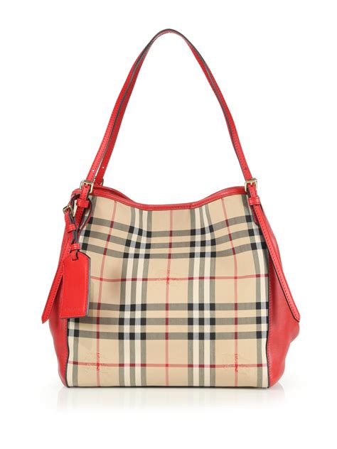 burberry small canter in horseferry check and leather|Burberry Horseferry Check Small Canterbury Panels Tote Bag.